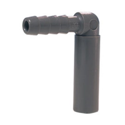 John Guest Tube to Hose Elbow 1/4" Stem OD 1/4" Hose ID