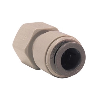 John Guest Gray Acetal Female Flare Connector 3/8" Tube OD x 1/4" FFL