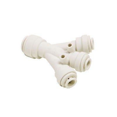 John Guest Gray Acetal 3-Way Divider 1/2" Tube OD Inlet x (3) 1/2" Tube OD Oulets