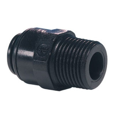 John Guest Black Acetal Male Connector 6mm Tube OD x 1/8" BSPT