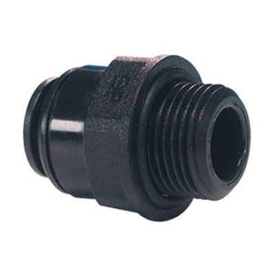 John Guest Black Acetal Male Connector 6mm Tube OD x 1/8" BSP
