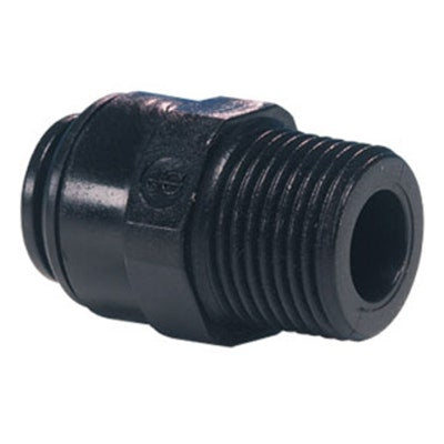 John Guest Black Acetal Male Connector 8mm Tube OD x 3/8" BSPT