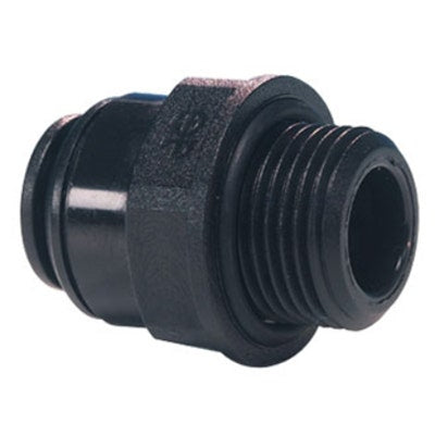 John Guest Black Acetal Male Connector 8mm Tube OD x 3/8" BSP