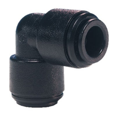 John Guest 6mm Union Elbow - Black Acetal Push-Fit Connector