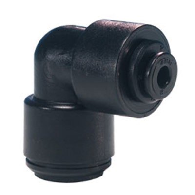 John Guest Black Acetal Reducing Elbow 8mm Tube OD x 6mm Tube OD