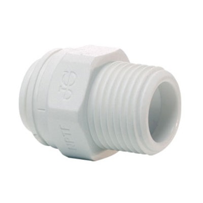 John Guest Polypropylene Male Connector 1/4" Tube OD x 1/4" NPTF