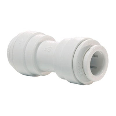 John Guest Polypropylene Reducing Union 1/2" Tube OD x 3/8" Tube OD
