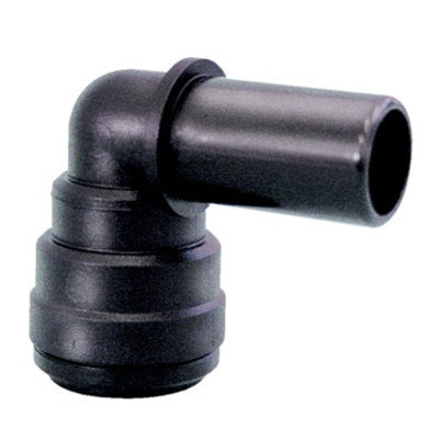 John Guest Polypropylene Plug In Elbow 3/8" Stem OD x 3/8" Tube OD