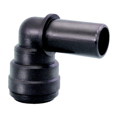 John Guest Polypropylene Plug In Elbow 1/2" Stem OD x 1/2" Tube OD
