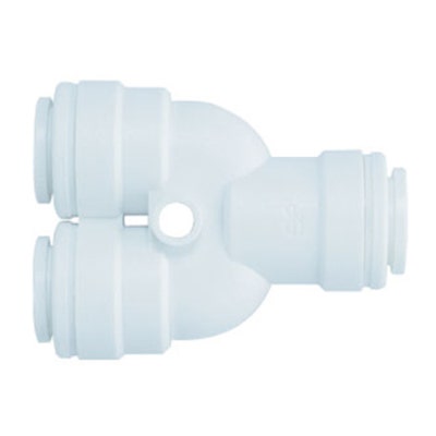 John Guest Polypropylene Two Way Divider 3/8" Tube OD