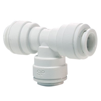 John Guest Polypropylene Reducing Tee 3/8" x 1/4" x 3/8" Tube OD