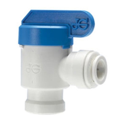 John Guest Polypropylene Elbow Shutoff Valve Speedfit 1/4" Tube OD