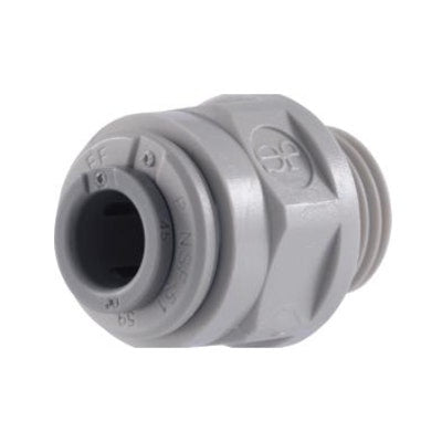 John Guest Gray Acetal Male Connector 3/8" x 3/8" BSPP