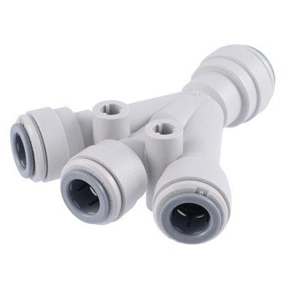 John Guest Gray Acetal Three Way 3/8" 50/pk