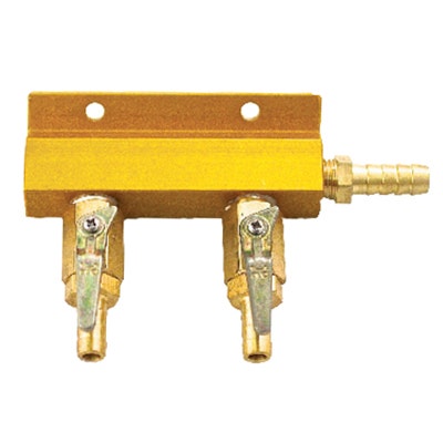 2-Way Manifold No Safety 3/8" Inlet 2 Shutoffs