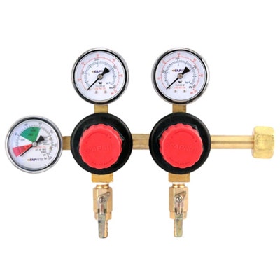 Taprite Primary CO2 Regulator - Dual Gauge with 5/16" Barb Outlet