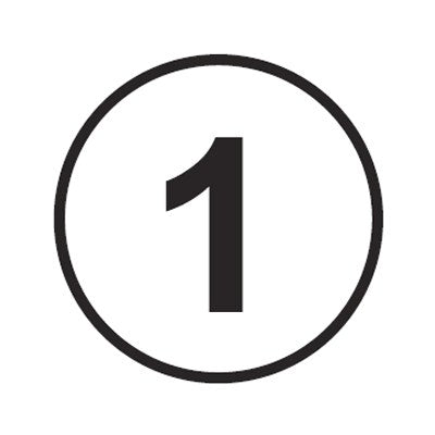 Bargun Button Cap Round, 1, White Cap Black Letter