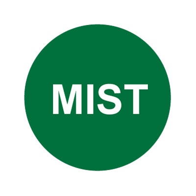 Bargun Button Cap Round, Mist, Green Cap White Letter