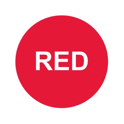 Bargun Button Cap Round, Red, Red Cap White Letter