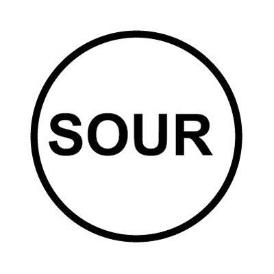 Wunder-Bar 'Sour' Button Cap - Round White with Black Lettering