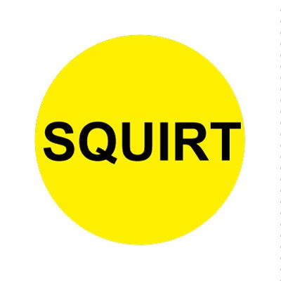 Bargun Button Cap Round, Squirt, Yellow Cap Black Letter