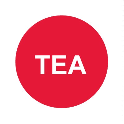 Bargun Button Cap Round, Tea, Red Cap White Letter