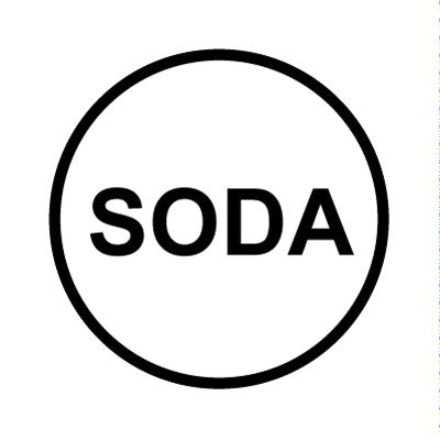 Bargun Button Cap Round, Soda, White Cap Black Letter