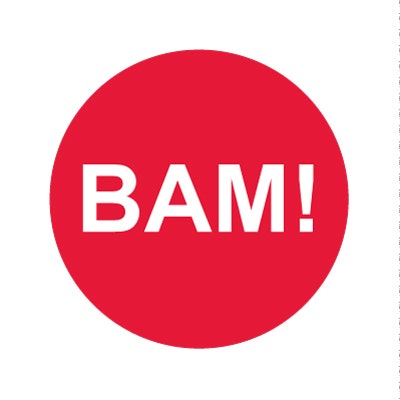 Bargun Button Cap Round, Bam!, Red Cap White Letter
