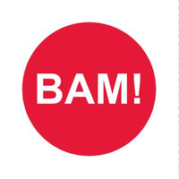 Bargun Button Cap Round, Bam!, Red Cap White Letter