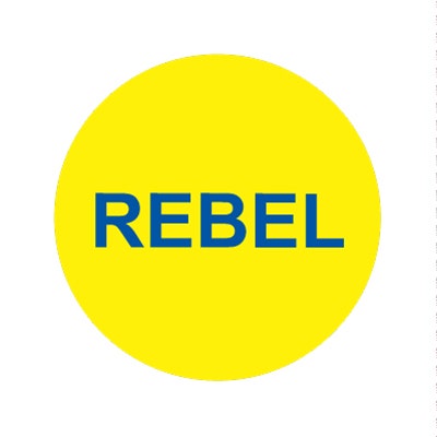 Bargun Button Cap Round, Rebel, Yellow Cap Blue Letter