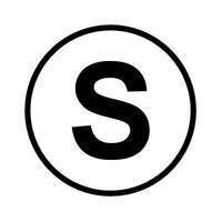 Bargun Button Cap, Round, S, White Cap, Black Letter - PH10-74-031