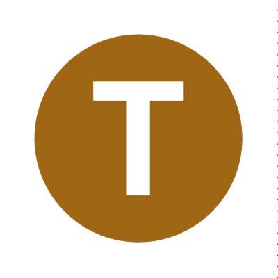 Bargun Button Cap, Round, T, Brown Cap, White Letter - PH10-74-033