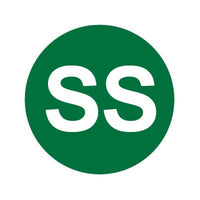 Bargun Button Cap, Round, SS, Green Cap, White Letter - PH10-74-053