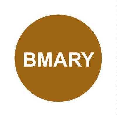 Bargun Button Cap, Round, Bmary, Brown Cap, White Letter - PH10-74-060