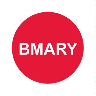 Bargun Button Cap, Round, Bmary, Red Cap, White Letter - PH10-74-061