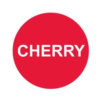 Bargun Button Cap, Round, Cherry, Red Cap, White Letter - PH10-74-065