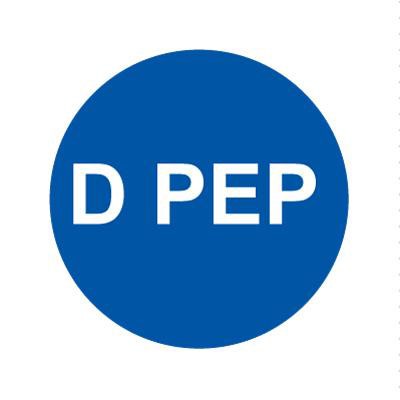 Bargun Button Cap, Round, D Pep, Blue Cap, White Letter - PH10-74-074