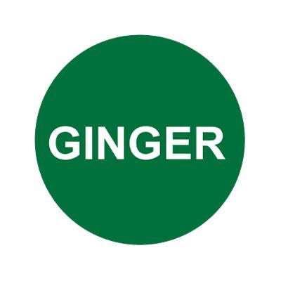 Bargun Button Cap, Round, Ginger, Green Cap, White Letter - PH10-74-084