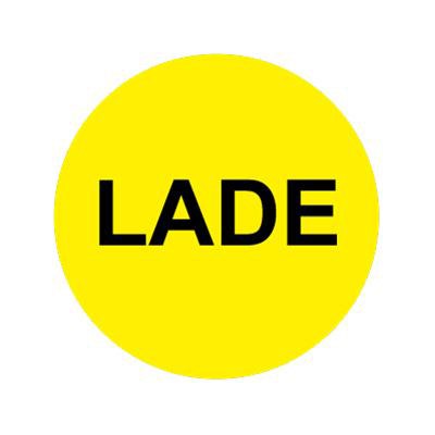 Bargun Button Cap, Round, Lade, Yellow Cap, Black Letter - PH10-74-101