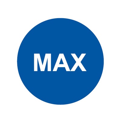 Bargun Button Cap, Round, Max, Blue Cap, White Letter - PH10-74-108