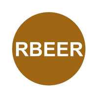 Wunder-Bar 'RBeer' Button Cap - Round Brown with White Lettering