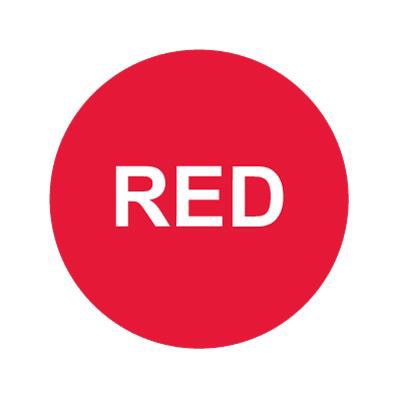 Bargun Button Cap, Round, Red, Red Cap, White Letter - PH10-74-140