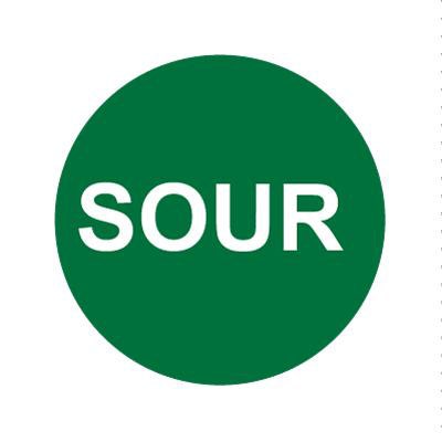 Bargun Button Cap, Round, Sour, Green Cap, White Letter - PH10-74-147