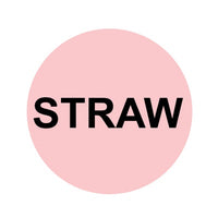 Bargun Button Cap, Round, Straw, Pink Cap, Black Letter - PH10-74-152