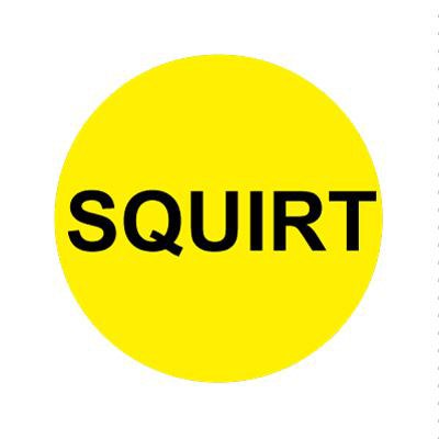 Bargun Button Cap, Round, Squirt, Yellow Cap, Black Letter - PH10-74-156