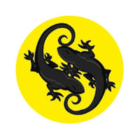 Bargun Button Cap, Round, Sobe 2 Lizards, Yellow Cap - PH10-74-167