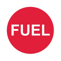 Bargun Button Cap, Round, Fuel, Red Cap, White Letter - PH10-74-172