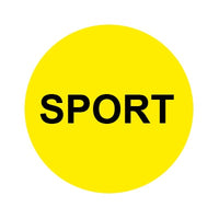 Bargun Button Cap Round, Sport, Yellow Cap, Black Letter - PH10-74-173