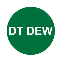 Bargun Button Cap, Round, Dt Dew, Green Cap, White Letter - PH10-74-197