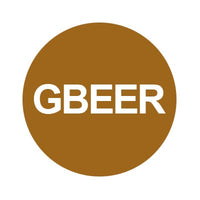 Bargun Button Cap, Round, GBeer, Brown Cap, White Letter - PH10-74-240